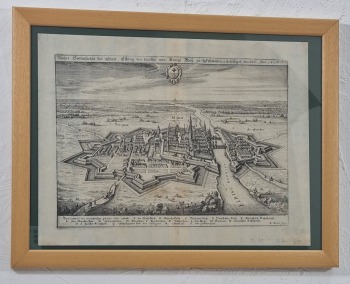 Grafika M. Merian "Miasto Elbląg" 1635 r.
