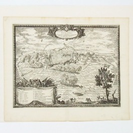 Grafika "Miasto Szczecin - Stetini Oblężenie" J.E. Dahlberg 1696 r.