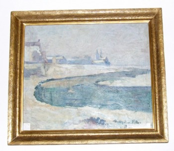 SPRZEDANY Obraz Mieczysław Bieszczanin, Kraków - zakole Wisły.