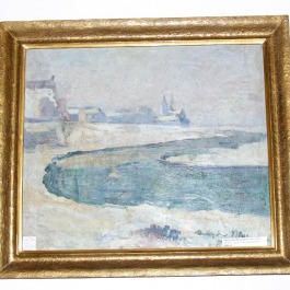 SPRZEDANY Obraz Mieczysław Bieszczanin, Kraków - zakole Wisły.