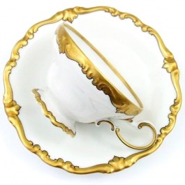 SPRZEDANA Mokka Rosenthal Pompadour złocona biała