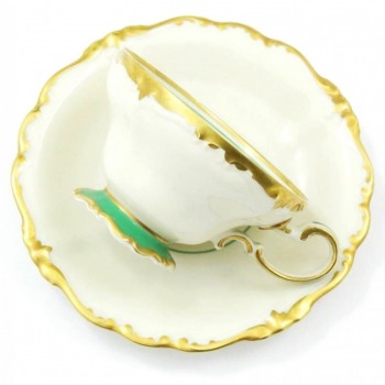 SPRZEDANA Mokka Rosenthal Pompadour ecru złocona