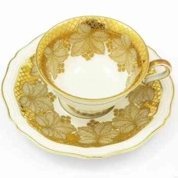 SPRZEDANA Mokka Rosenthal Model Chippendale złote liście