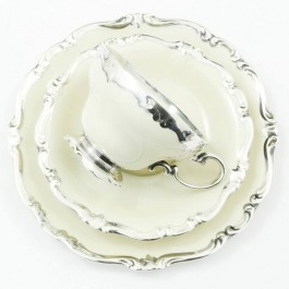 SPRZEDANA Rosenthal śniadaniówka Model Pompadour okuta srebrem