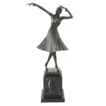 SPRZEDANE Demetre Chiparus figura Tancerka Art Deco brąz