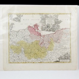 SPRZEDANE J. B. Homann Pomorze Norymberga 1730 r. mapa