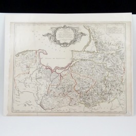 Robert de Vaugondy mapa Prus 1751 r. La Prusse