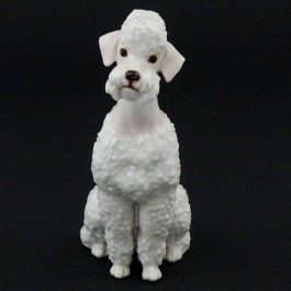 Hutschenreuther figurka pudla biały pudel pies
