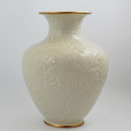 OGROMNY !!! 29 cm. Rosenthal wazon ecru  złocony