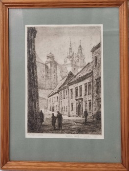 SPRZEDANA BARBARA NARĘBSKA-DĘBSKA "KRAKÓW-WAWEL" GRAFIKA