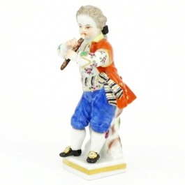 Miśnia figurka Chłopiec grający na flecie -