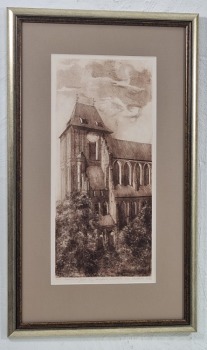 Ewa Wesołowska "TORUŃ Katedra  św. Janów" grafika