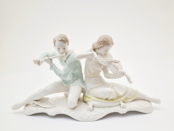 Hutschenreuther figura Muzykanci I poł. XX w. C. Werner