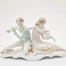 Hutschenreuther figura Muzykanci I poł. XX w. C. Werner
