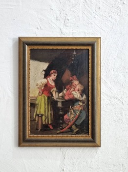 Jan Czesław Moniuszko (1853-1908) "W Karczmie" olej na desce, obraz
