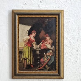 Jan Czesław Moniuszko (1853-1908) "W Karczmie" olej na desce, obraz