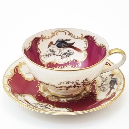 Rosenthal amaryntowa  mokka z rajskim ptakiem 1945/1946