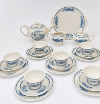 Rosenthal Winifred  serwis z kobaltowym wzorem 6 os. do herbaty lata 40-te