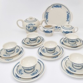 Rosenthal Winifred  serwis z kobaltowym wzorem 6 os. do herbaty lata 40-te