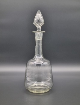 Karafka art-deco 36 cm szkło słomkowe