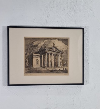 Jerzy Hoppen KATEDRA W WILNIE 1924 r. GRAFIKA