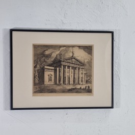 Jerzy Hoppen KATEDRA W WILNIE 1924 r. GRAFIKA