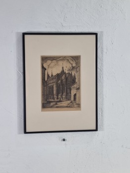 JERZY HOPPEN Kościół św. Anny w Wilnie 1924 r. GRAFIKA