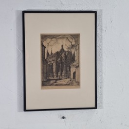 JERZY HOPPEN Kościół św. Anny w Wilnie 1924 r. GRAFIKA