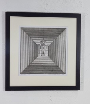 BARBARA NARĘBSKA-DĘBSKA(1921-2000) DROHICZYN  GRAFIKA 1970