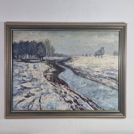 OTTO PIPPEL (1878-1960) Pejzaż zimowy olej, płótno,