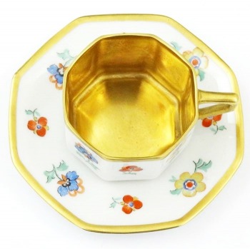SPRZEDANA Mokka Rosenthal Model 655 złocona 8-boczna