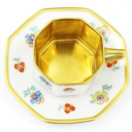 SPRZEDANA Mokka Rosenthal Model 655 złocona 8-boczna