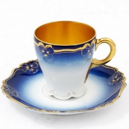 SPRZEDANA Mokka Rosenthal Model Pensee złocona