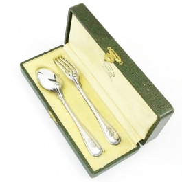 SPRZEDANE Srebrne sztućce 1-osobowe Henin&Cie 1896 r. Paryż