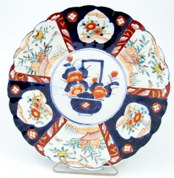 Imari dekoracyjna duża patera Japonia średnica 33,7 cm