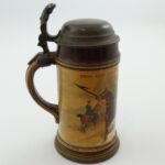 Mettlach kufel nr 2140 Drag.-Reg. von Arnim (2 Brandenber.) Nr.12
