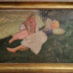 JÓZEF KRASNOWOLSKI (1879-1939) KOBIETY NA TRAWIE OLEJ