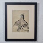 Olga Piotrowicz (1909-2009) Ptaszek na gałęzi Akwarela