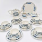 Rosenthal Winifred  serwis z kobaltowym wzorem 6 os. do herbaty lata 40-te