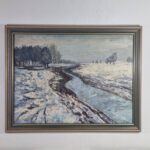 OTTO PIPPEL (1878-1960) Pejzaż zimowy olej, płótno,