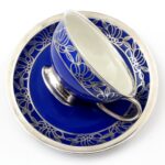 SPRZEDANE Rosenthal Winifred mokka okuta srebrem kobaltowa